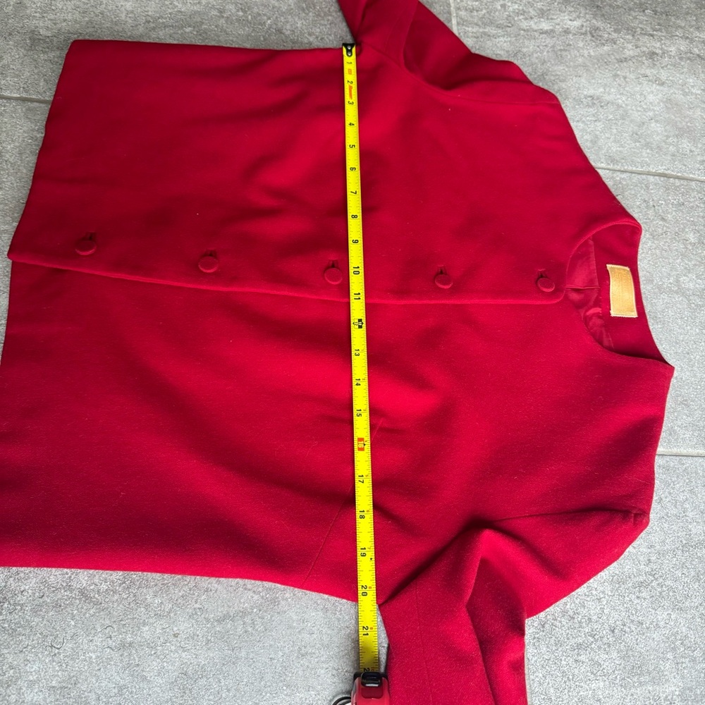 Red Pendleton Button Down 100% Wool Blazer Jacket… - image 7
